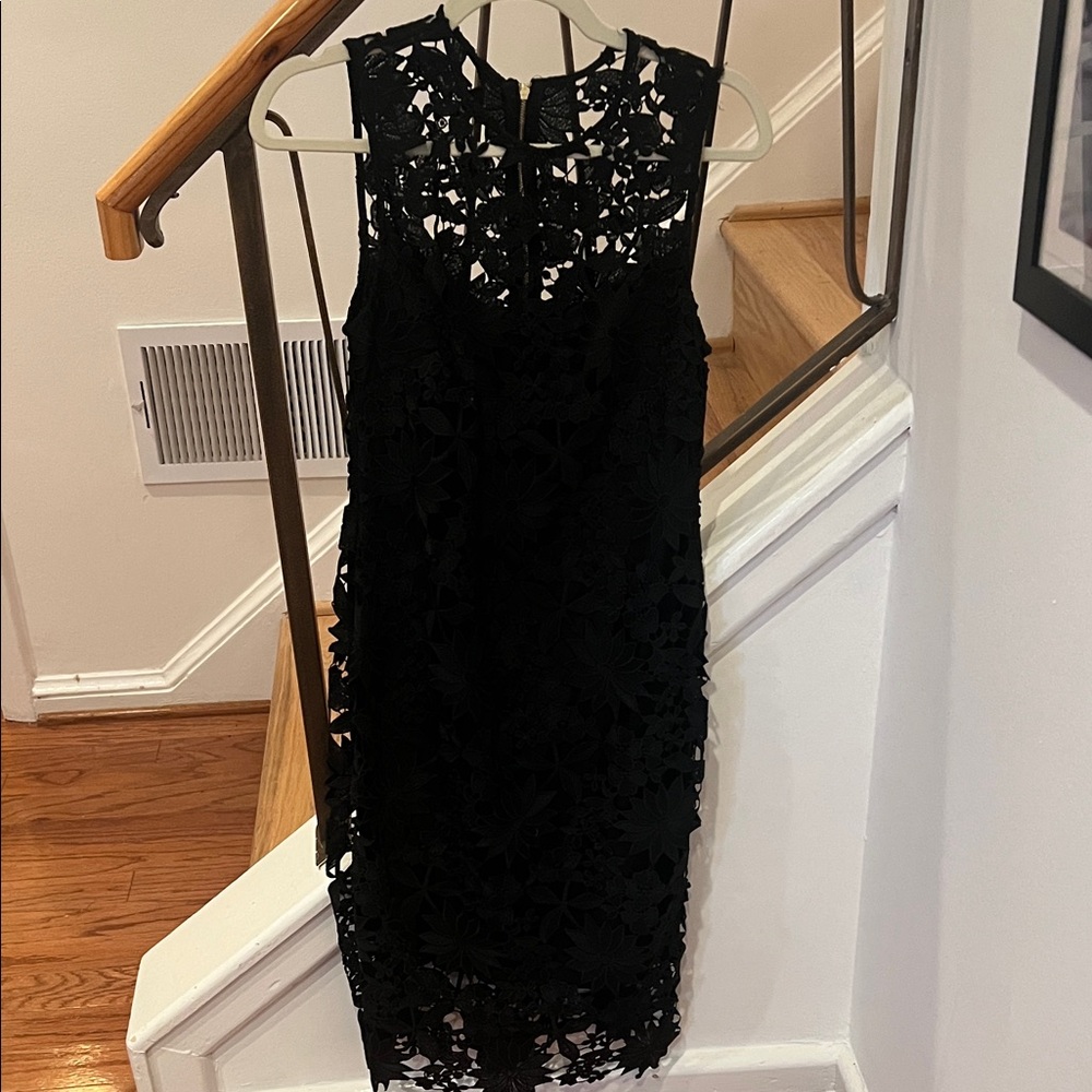 Calvin Klein Elegant Black Lace Dress